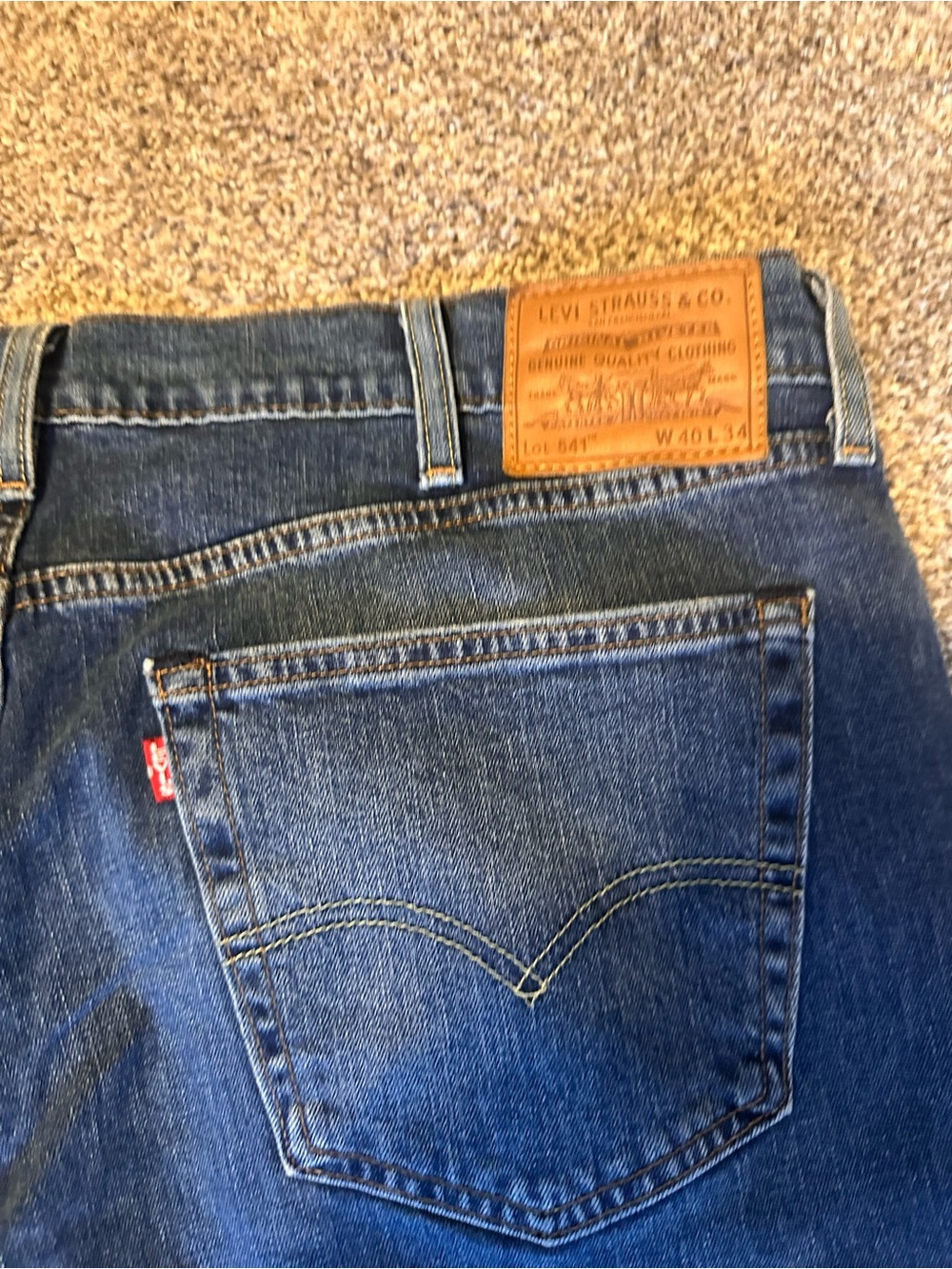 Levi's Men's Straight Leg Dark Blue Jeans - Picture 6 of 7